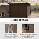 Outsunny 3 X 4(m) Universal Gazebo Replacement Sidewall Set, 4 Panels, Brown