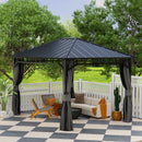 Outsunny Hardtop Gazebo with Galvanised Steel Roof and Sides - Dark Grey