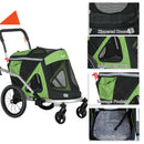 PawHut 2 in 1 Dog Bike Trailer, Foldable Dog Stroller for Medium Dogs