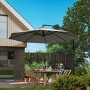 Outsunny 3(m) Cantilever Parasol Banana Umbrella w/ Crank