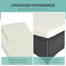 Outsunny Rattan Sun Lounger -  Black
