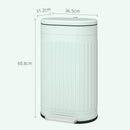 HOMCOM 30L Pedal Bin, Metal Kitchen Bin with Soft-close Lid