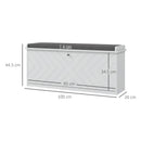 HOMCOM Shoe Bench with Flip Drawer, Cushion, 10 Pairs for Entryway White
