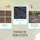 Outsunny 27pc Floor Tiles Interlocking Solid Wood DIY Deck Tiles Outdoor Black