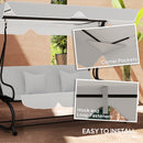 Outsunny Waterproof Garden Swing Canopy Replacement 3 Seater