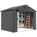 Outsunny Garden Storage Shed Tent Bike Tent, Dark Grey