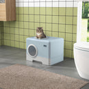 PawHut Enclosed Cat Litter Tray with Lid, Front Entry, Top Exit, Scoop