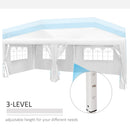Outsunny Gazebo 3m x 6m - White Garden Shelter