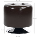 HOMCOM 360Â° Swivel Foot Stool PU Footstool With Thick Padding Brown