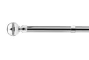 Bling Diamond - Extendable Curtain Pole with Pair of End Finials in Chrome
