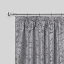 Bling Diamond - Chrome Extendable Curtain Pole with Rings and Pair of End Finials