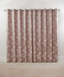 Blossom - Lined Eyelet Jacquard Curtains in Blush Pink