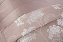 Blossom - Embellished Jacquard Quilted Bedspread Set in Blush Pink