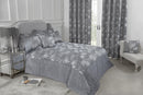 Blossom - Embellished Jacquard Quilted Bedspread Set in Silver