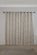 Butterfly Meadow - Lined Eyelet Jacquard Curtains in Cream
