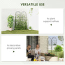 Outsunny Set of 2 Metal Garden Trellis, Outdoor Trellis Panels, 150 x 50 cm