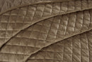 Regent Quilted Soft Touch Velvet Bedspread Set in Taupe