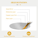 HOMCOM Metal Wall Art 65cm Round Mirror for Living Room Dining Room Gold Tone