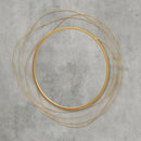 HOMCOM Metal Wall Art 65cm Round Mirror for Living Room Dining Room Gold Tone