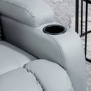 HOMCOM Manual Recliner Chair with 8 Vibration & Heat, Light Grey