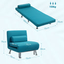 HOMCOM Single Folding 5 Position Convertible Sleeper Chair Bed