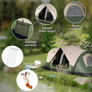 Outsunny 2 Room Camping Tent with Waterproof Rainfly & Screen Panels Orange