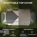 Outsunny 2 Room Camping Tent with Waterproof Rainfly & Screen Panels Orange