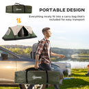 Outsunny 2 Room Camping Tent with Waterproof Rainfly & Screen Panels Orange