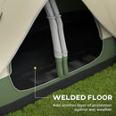 Outsunny 2 Room Camping Tent with Waterproof Rainfly & Screen Panels Orange