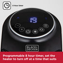 Black+Decker Ceramic Tower Fan Heater 2.2KW  - Black