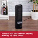 Black+Decker Ceramic Tower Fan Heater 2KW  - Black