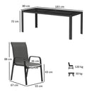Outsunny 9 Pieces Patio Dining Set with Stackable Chairs