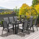 Outsunny 9 Pieces Patio Dining Set with Stackable Chairs