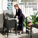 Outsunny 9 Pieces Patio Dining Set with Stackable Chairs