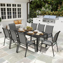 Outsunny 9 Pieces Patio Dining Set with Stackable Chairs