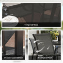 Outsunny 9 Pieces Patio Dining Set with Stackable Chairs
