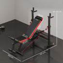 SPORTNOW Adjustable Weight Bench with Rack and Dip Stand 420KG Capacity