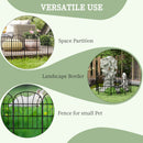 Outsunny 8PCs Decorative Garden Fencing 24in x 8.7ft Metal Border Edging