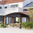 Outsunny 3 x 4m Hardtop Gazebo Aluminium Garden Pavilion