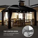 Outsunny 3 x 4m Hardtop Gazebo Aluminium Garden Pavilion