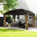 Outsunny 3 x 4m Hardtop Gazebo Aluminium Garden Pavilion