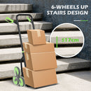 DURHAND Climbing Stairs Trolley Hand Trucks 6-Wheels Foldable Load Cart Steel
