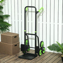 DURHAND Climbing Stairs Trolley Hand Trucks 6-Wheels Foldable Load Cart Steel