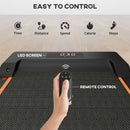 SPORTNOW 2.5HP Folding Treadmill Walking Pad w/ LED Display, No Assembly Orange