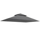 Outsunny Grill Gazebo Cover Roof Replacement for 1.5 x 2.4m Frame