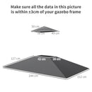 Outsunny Grill Gazebo Cover Roof Replacement for 1.5 x 2.4m Frame