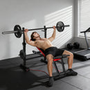 SPORTNOW Adjustable Weight Bench with Rack and Dip Stand 420KG Capacity
