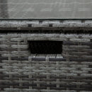 Outsunny Rattan Corner Sofa Set 1.3m - Grey