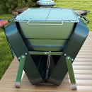 Outsunny Portable BBQ Grill with Suitcase Design for Camping Picnic Party