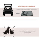 PawHut Folding Pet Carrier Bag House W/ Cushion Storage, Grey 70x51x50cm